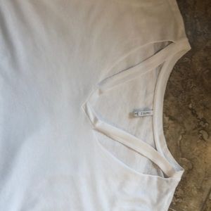 White t-shirt with cutout design